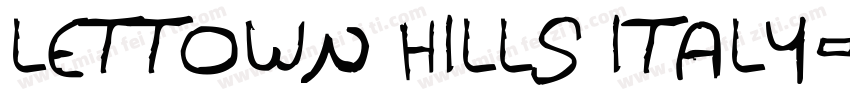 LETTOWN HILLS ITALY字体转换